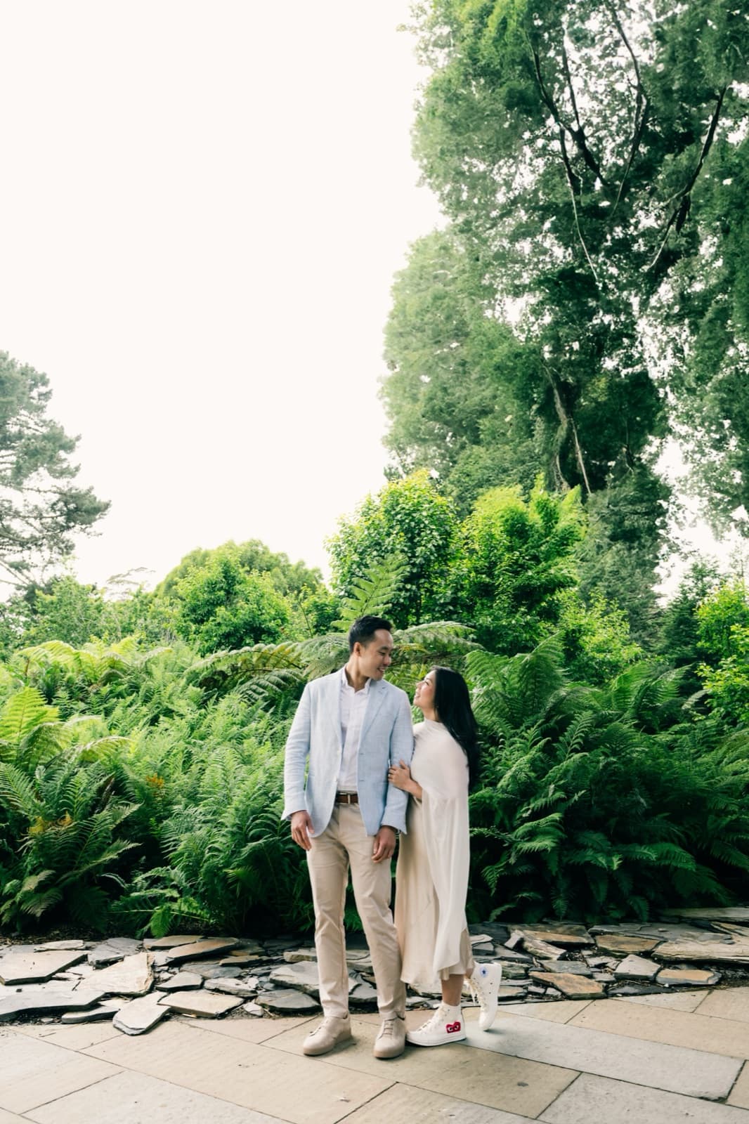 Danny and Joanna among the ferns at the Lodge at Marconi
